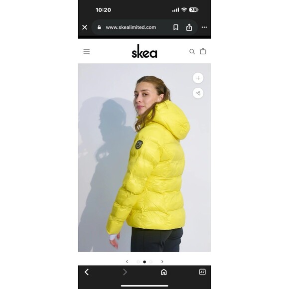 SKEA Limited Womens Re-Anna Parka Black Python Puffer Hood Lined Size 6 NWT $498 - Picture 6 of 16